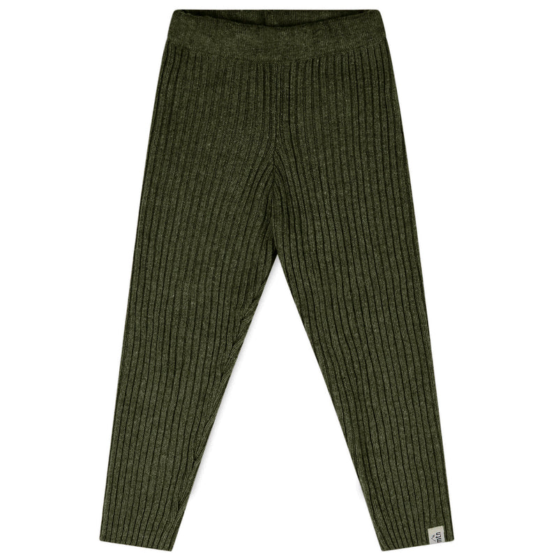 Ripp-Strick-Leggings Loden Green
