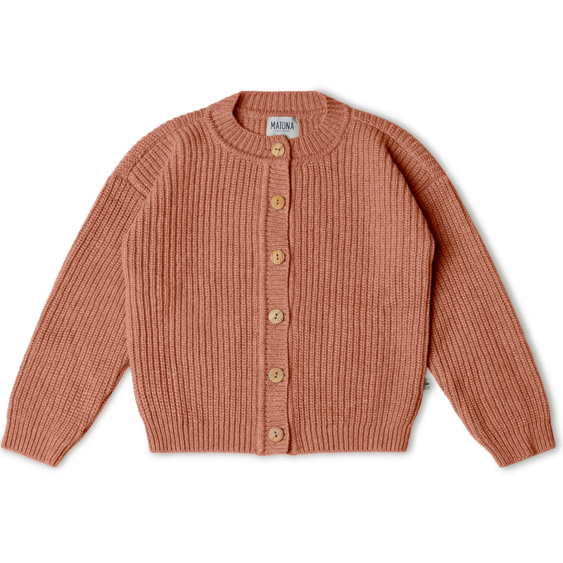 Strickjacke Round Neck Cardigan Antique Rose