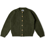 Strickjacke Round Neck Cardigan Loden Green