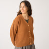 Adult Strickjacke Knit Cardigan Ochre