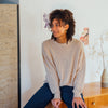 Adult Strickpullover Pointelle Sweater Limestone
