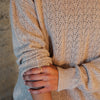 Adult Strickpullover Pointelle Sweater Limestone