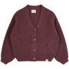 V-Neck Cardigan Berry