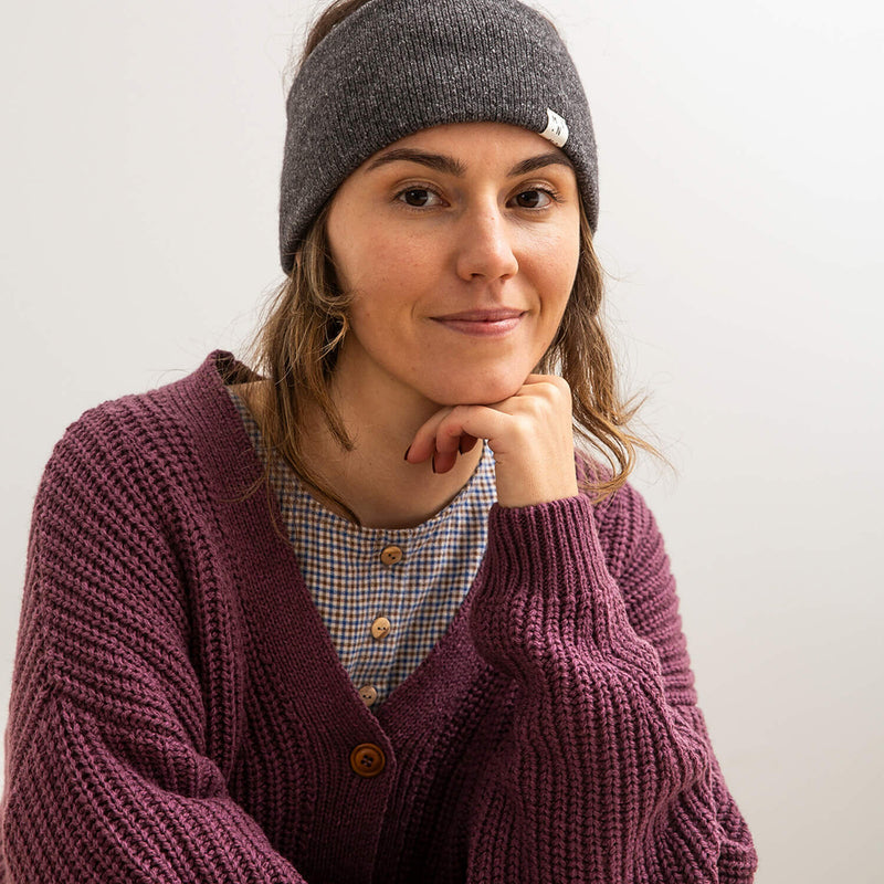 Adult V-Neck Cardigan Berry