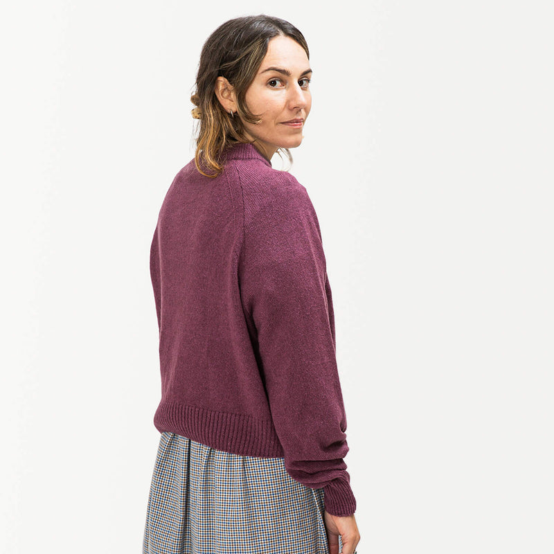 Adult Raglan Strickpullover Berry