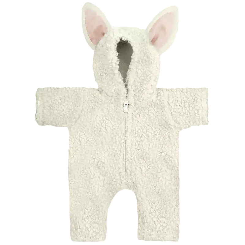 Puppenkleidung Jeannot-Overall weiss für Babypuppe (28 cm)