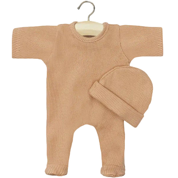 Puppenkleidung Ripp-Overall & Mütze cassonade für Babypuppe (28 cm)