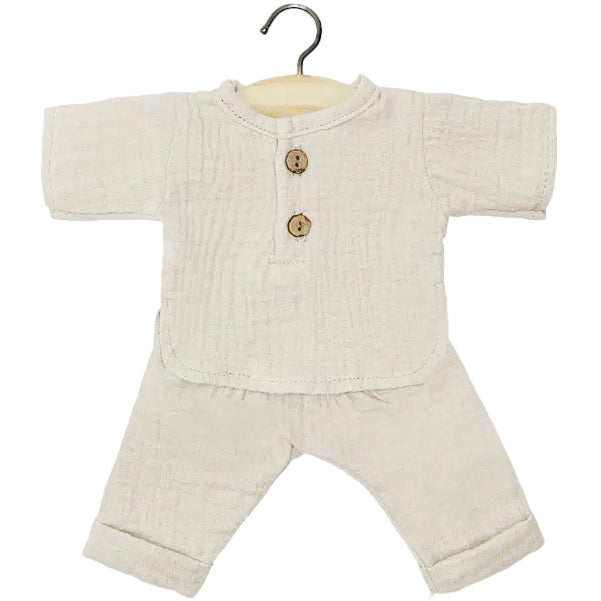 Puppenkleidung Pyjama-Set Andrea ecru für Puppe (34 & 37 cm)