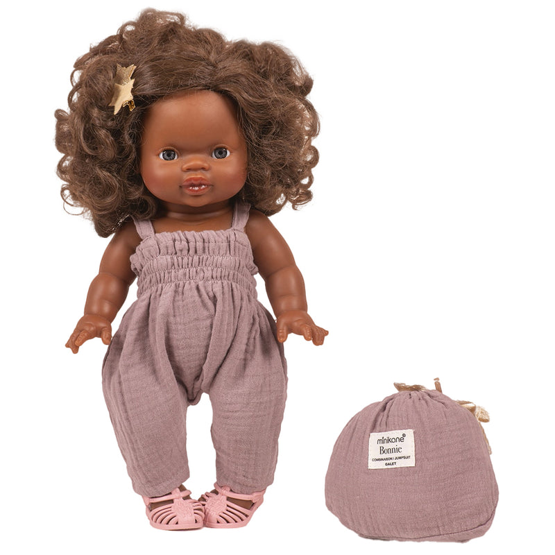 Puppenkleidung Jumpsuit Bonnie lila für Puppe (34 & 37 cm)