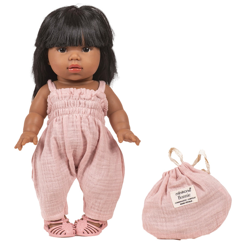 Puppenkleidung Jumpsuit Bonnie rosa für Puppe (34 & 37 cm)