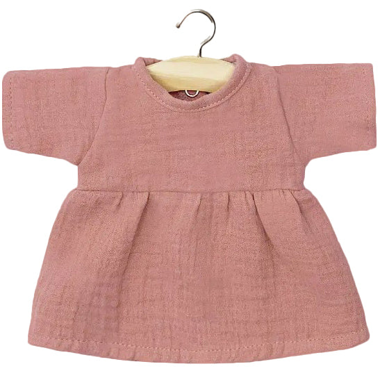 Puppenkleidung Faustine Kleid rosa für Puppe (34 & 37 cm)