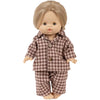 Puppenkleidung Eden-Pyjama aus Gingham-Flanell Emile & Ida für Puppe (34 & 37 cm)