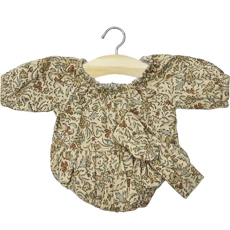 Puppenkleidung Bertille Strampler und Herbstblumen-Stirnband für Puppe (34 & 37 cm)