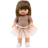 Puppenkleidungs-Set Josepha Body mit Tutu braun, rosa für Puppe (34 + 37 cm)
