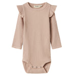 Baby Ripp-Langarm-Body Shadow Gray