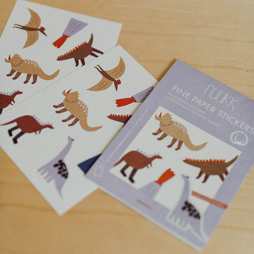 3x Stickerbögen Dinos