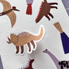 3x Stickerbögen Dinos