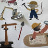 3x Stickerbögen Baustelle