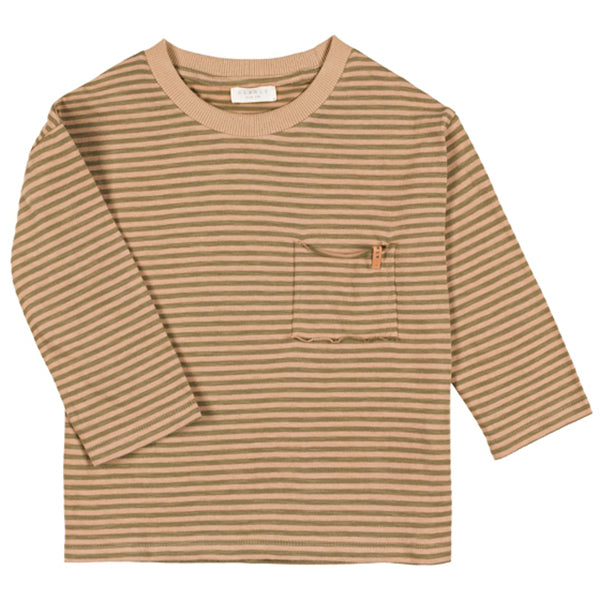 Drop Shirt Khaki Stripe