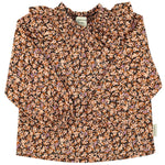 Blouse Light Pink & Brown Flowers