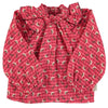 Blouse Pink Checkered with Flowers