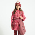 Blouse Pink Checkered with Flowers