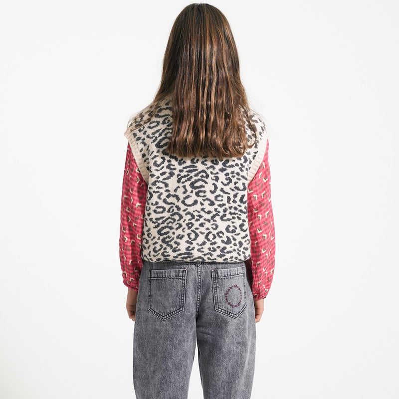 Blouse Pink Checkered with Flowers
