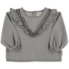 Blusenshirt mit Rüschen Grey Chambaray