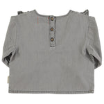 Blusenshirt mit Rüschen Grey Chambaray