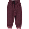 Jogging Pants Aubergine with Animal Print