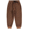 Jogging Pants Brown with Animal Print