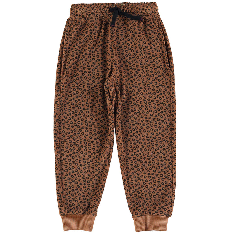 Jogging Pants Brown with Animal Print