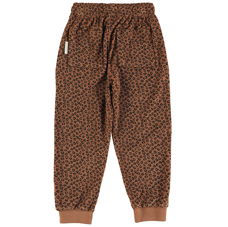 Jogging Pants Brown with Animal Print