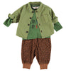 Baby Jogging Pants Brown with Animal Print