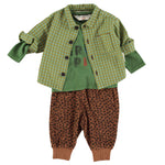 Baby Jogging Pants Brown with Animal Print