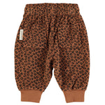 Baby Jogging Pants Brown with Animal Print