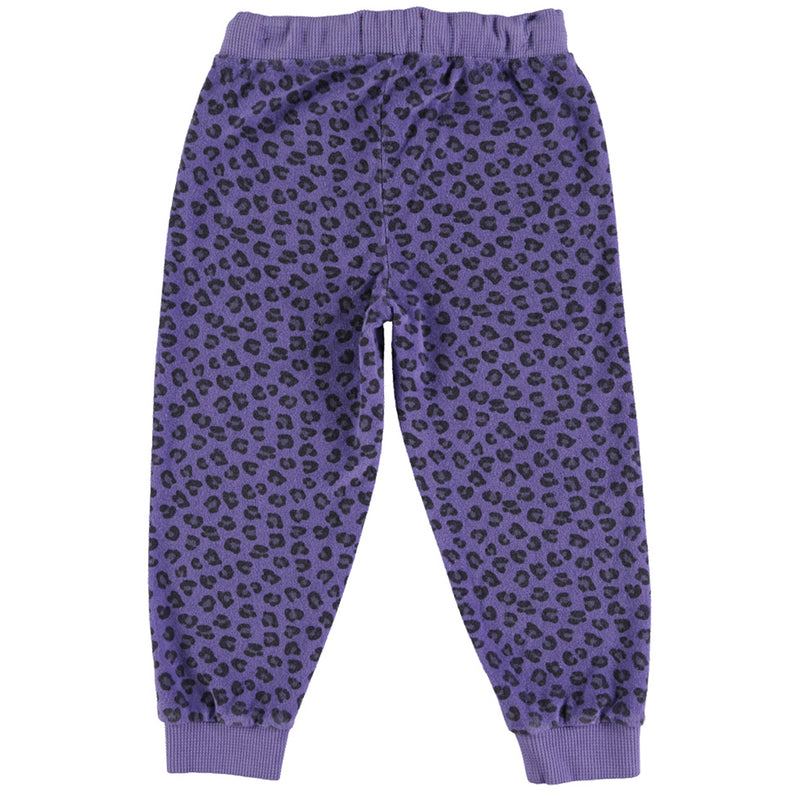 Jogginghose Terry Cotton Purple with Animal Print