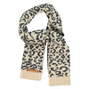 Knitted Scarf Light Pink with Animal Print