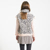 Knitted Scarf Light Pink with Animal Print