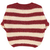 Knitted Sweater Bordeaux & Light Pink Stripes
