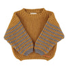 Strickpullover Caramel & Grey Stripes