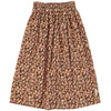 Long Skirt Light Pink & Brown Flowers
