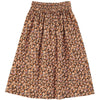 Long Skirt Light Pink & Brown Flowers