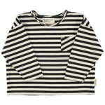Longsleeve Shirt Ecru & Black Stripes
