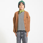 Longsleeve Shirt Ecru & Black Stripes