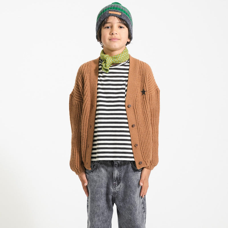 Longsleeve Shirt Ecru & Black Stripes