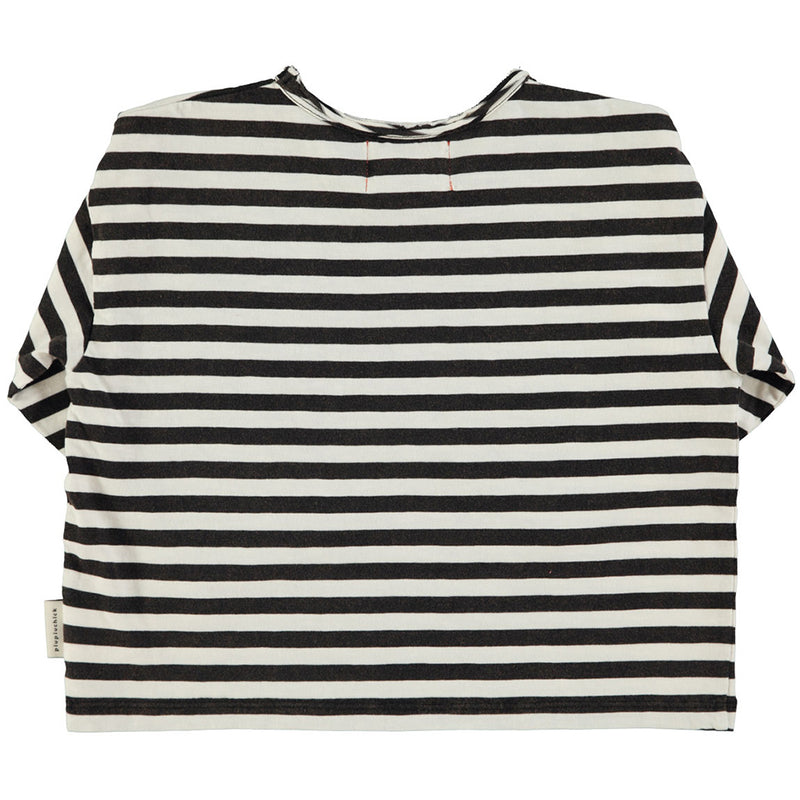 Longsleeve Shirt Ecru & Black Stripes