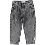 Jeans Mom Fit Trousers Washed Black Denim