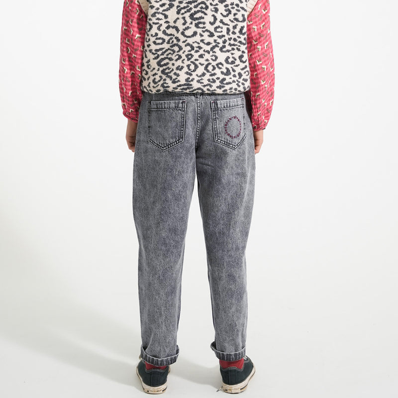 Jeans Mom Fit Trousers Washed Black Denim