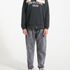 Jeans Mom Fit Trousers Washed Black Denim